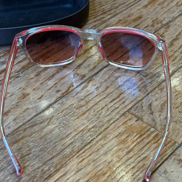 Michael Kors Tessa M2904S 639 Red Clear Wayfarer Gradient Pink Sunglasses Case - Picture 4 of 15